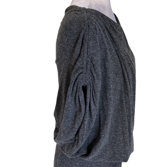 Reiss Evelyn Charcoal Gray Jersey Knit Drape Midi Dress - M - Picture 10 of 15